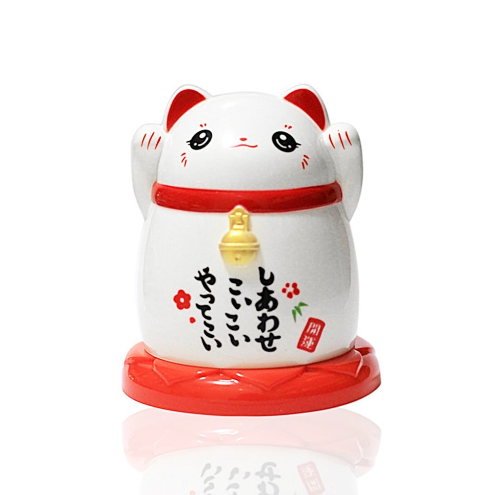 China lucky cat toothpick dispenser box holder Plastic storage boxes living room kitchen Accessories home Feng Shui decorative: Default Title