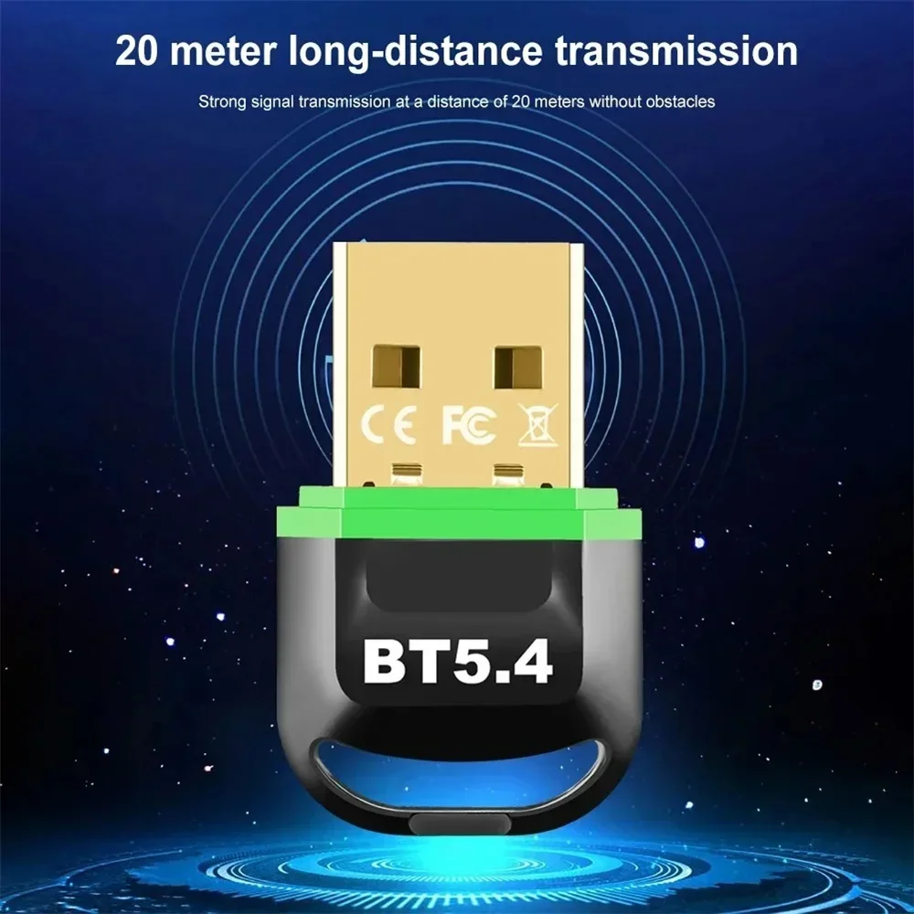 Bluetooth 5.4 Receiver USB Dongle Adapter for Speaker Wireless Mouse Keyboard Audio Transmitter
