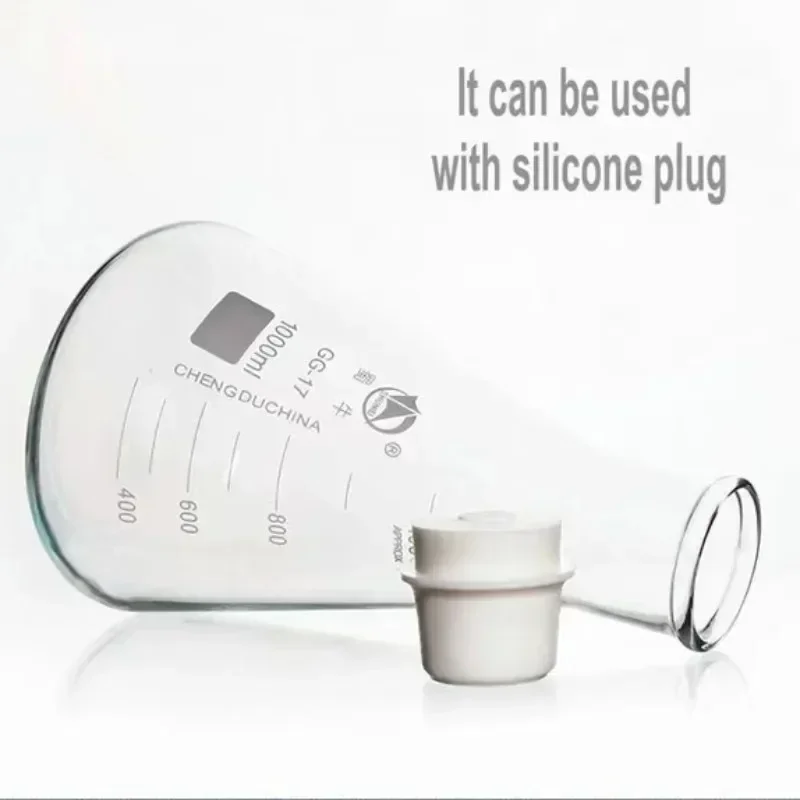 1 szt. 50 ml robić 2000 ml szklana kolba Erlenmeyera w kształcie stożka butelka robić eksperymentu laboratoryjnego kolba trójkątna z dużymi ustami