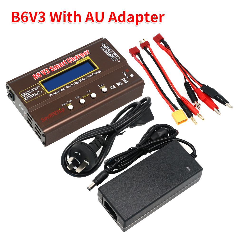 iMAX B6 V3 80W 6A Battery Charger LiHv Lipo NiMh Li-ion Ni-Cd Digital RC Charger Lipro Balance Charger Discharger 12V 5A Adapter: PURPLE