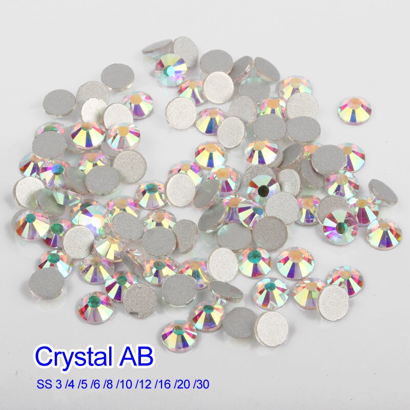 1440 Pezzi Strass Hotfix AB Cristallo 4mm SS16 - Autoadesivi Per Creazione Gioielli, Nail Art E Decorazioni Fai Da Te