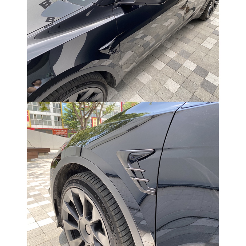 Xotic Tech Matte Carbon Fiber Side Camera Cover Trim For Tesla Model 3 Y S X - ABS