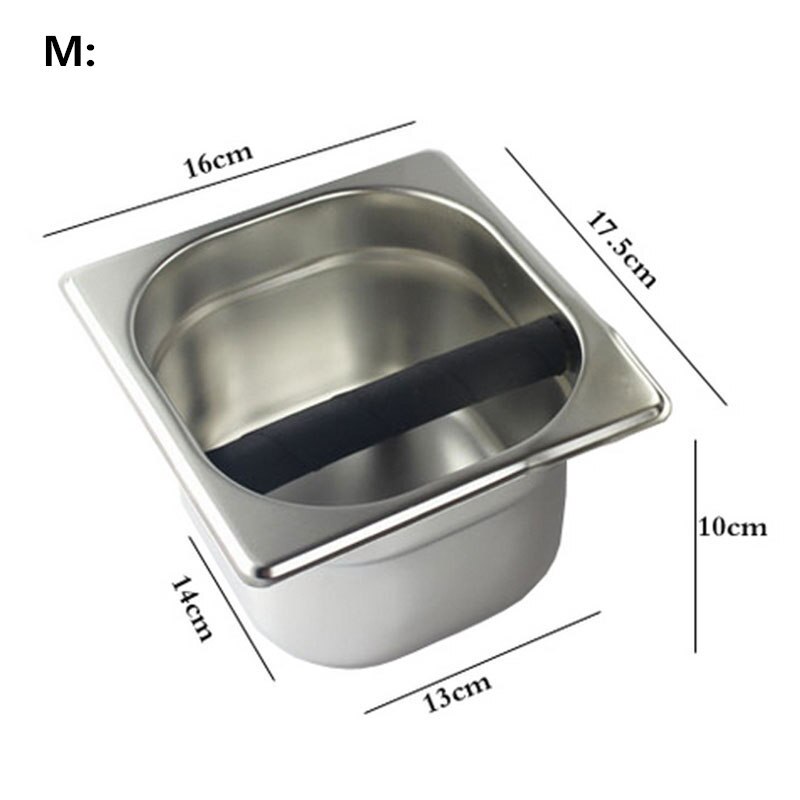 MICCK Stainless Steel Espresso Coffee Knock Box Coffee Container Knock Rubber Bar For Coffee Machine Barista Tools Accessories: M