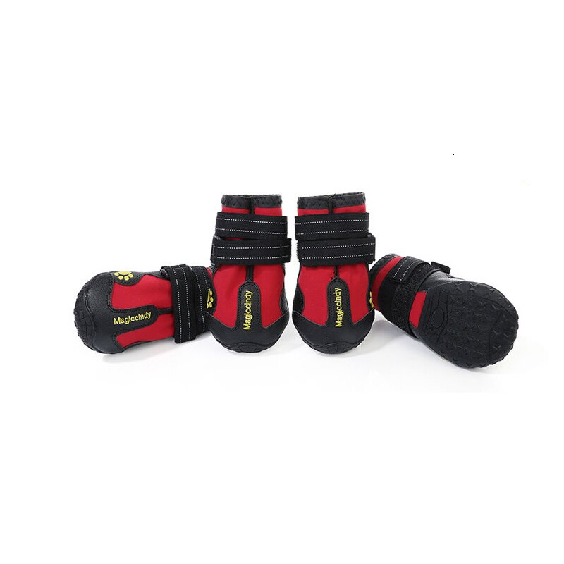 Benepaw Antislip Hund Schuhe Wasserdicht Reflektierende dauerhaft Kleine Mittel groß Hund Stiefel draussen drinnen Einstellbare Haustier Pfote Schutz: verrotten / XXXL - 7