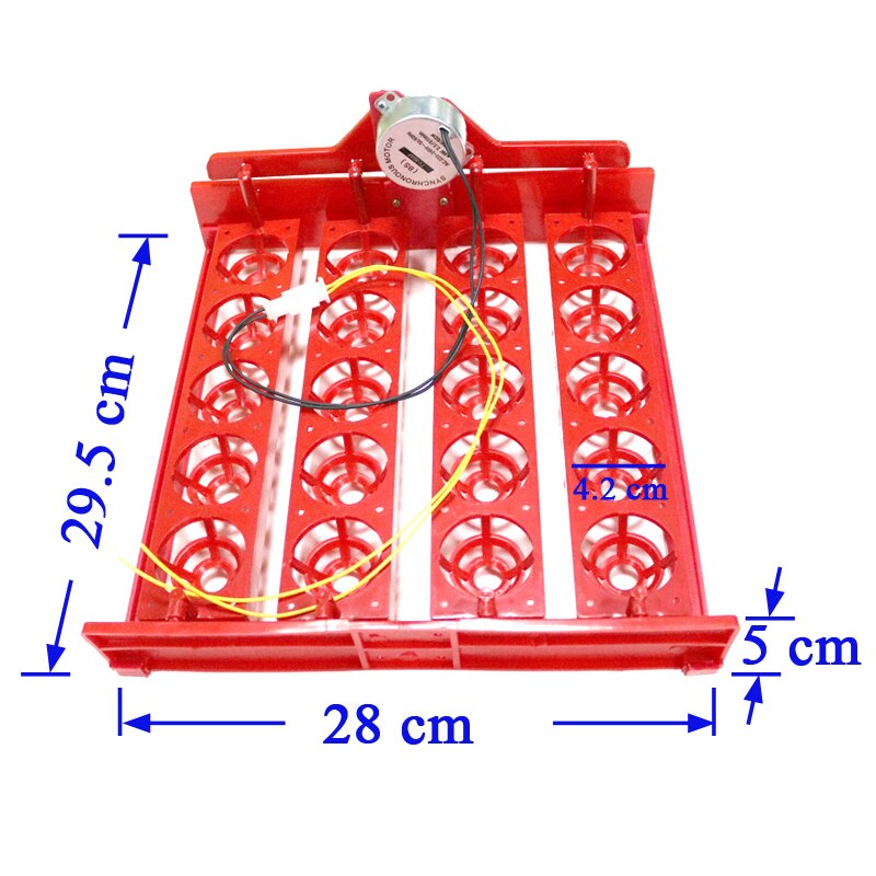 20 Eggs Incubator Turn Eggs Tray 220V/110V/12V Motor Chicken Eggs Automatic Hatching DIY Incubator Accessories Equipment 1 Set