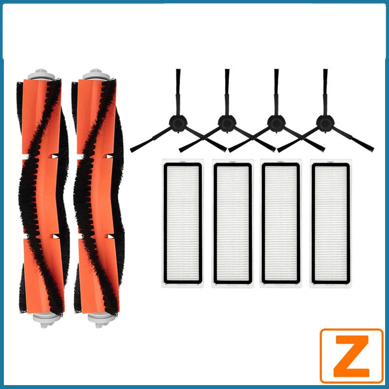 Para Xiaomi Mi Robot aspirador-mopa 2 Ultra STYTJ05ZHM filtro bolsas de polvo paño de mopa cepillo lateral principal piezas Accesorios: Naranja