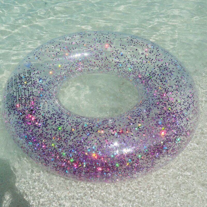 9 kleuren Glitter Zwembad Buis 107 cm Giant Opblaasbare Zwemmen Ring Voor Volwassen Vrouwen Zwembad Float Air Matras Zomer Water speelgoed boia