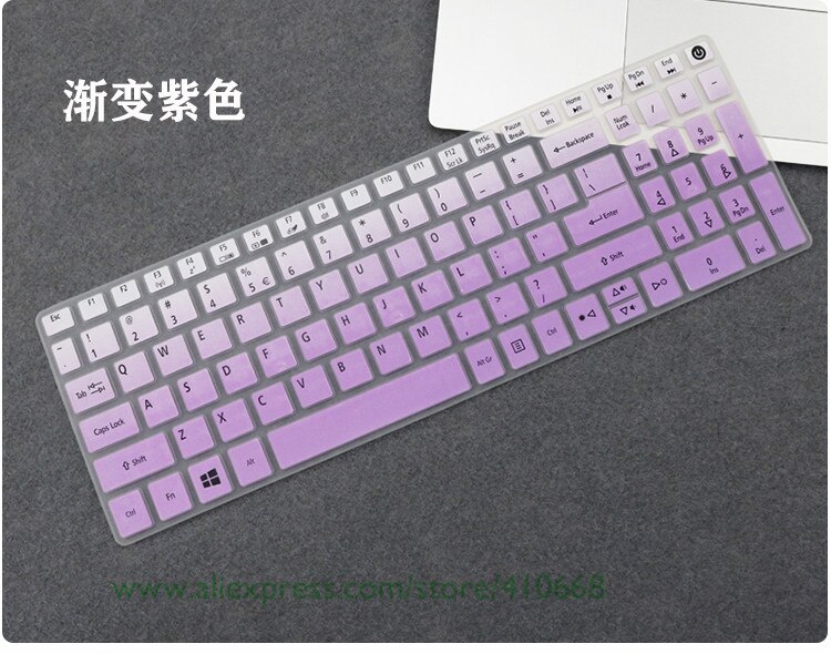 15.6 17 inch Keyboard Protector Cover Skin for Acer Aspire E5-774G ES1-523 ES1-523G ES1-533 E5-752G E5-773 E5-773G E5-774: Gradualpurple