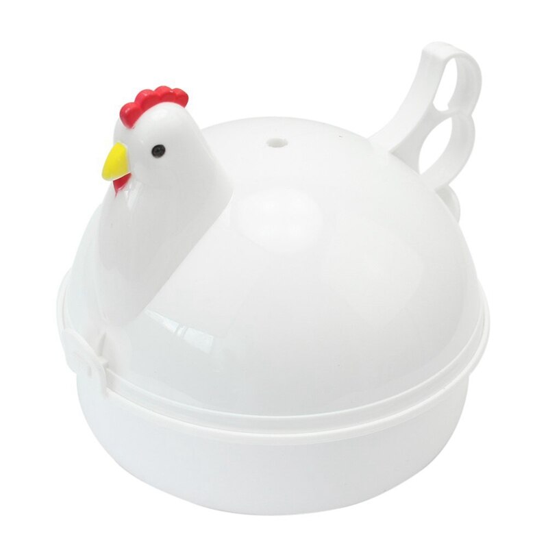 Kyllingformet miniwave-eggekoker til 4 egg: misligholde tittel