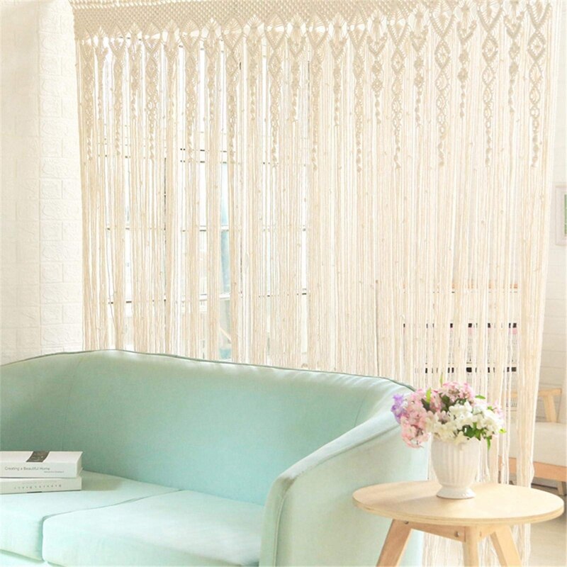 Macrame Wall Hanging Woven Tapestry Macrame Door Hanging Room Divider Macrame Curtains Wedding Curtain Boho Wall Decor