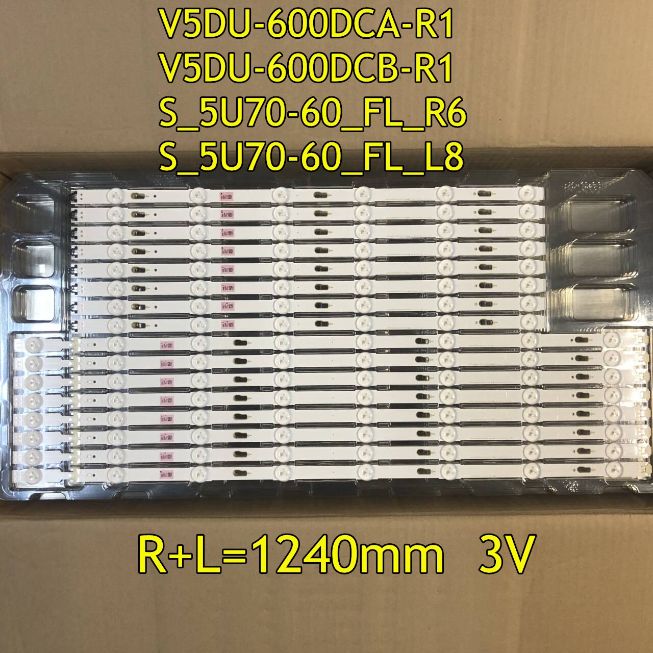 16PCS LED Bande De Rétro-Éclairage pour Samsung UE60KU6000 UN60JU7100F UE60JU6000 V5DU-600DCA 600DCB-R1 BN96-34806A 34805A 39664A 39663A