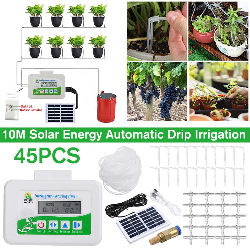 Solar Water Timer Sprinkler Controller Automatische Micro Drip Irrigatie Systeem Home Smart Plant Drip Watering Kit Tuin