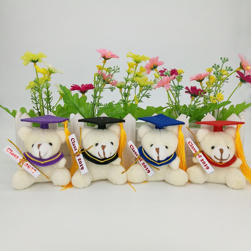 30 pcs/lot, class of ,7cm plush graduation teddy bear keychain, stuffed graduation teddy bear, graduation ,: cream bear mixedgown
