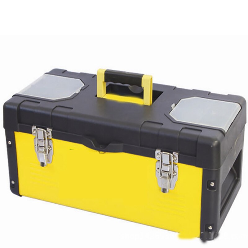 Plastic Iron Toolbox 21 Inch Toolbox Storage Box Components Parts Box Multifunctional Portable Toolbox