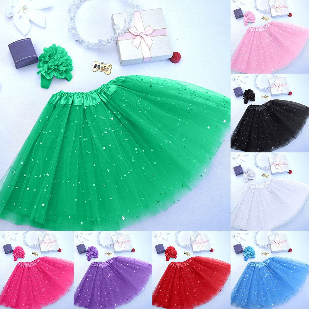 Kinder Mädchen Petticoat Paillette Stern Pettiskirt Haar Band Tutu Rock Dancewear roten tutu rock kinder röcke rock für kinder mädchen