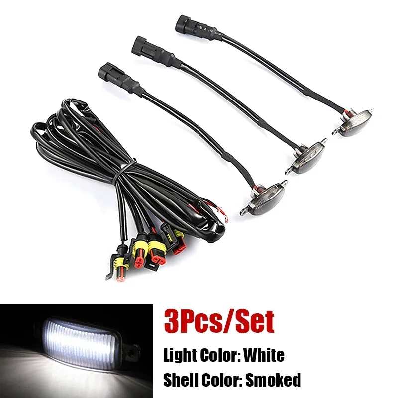 Luces LED universales para coche, luces LED delanteras para parrilla con arnés, lámpara de ojo de águila para camioneta todoterreno, SUV, Ford, Toyota, accesorios para coche: Lavanda