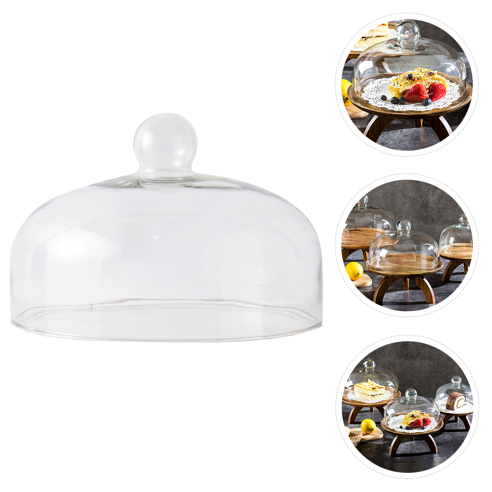Premium Glass Dust Cover Cake Cover Simple Glass Dessert Cover Glass Dust-proof Dome Snack Display Cover