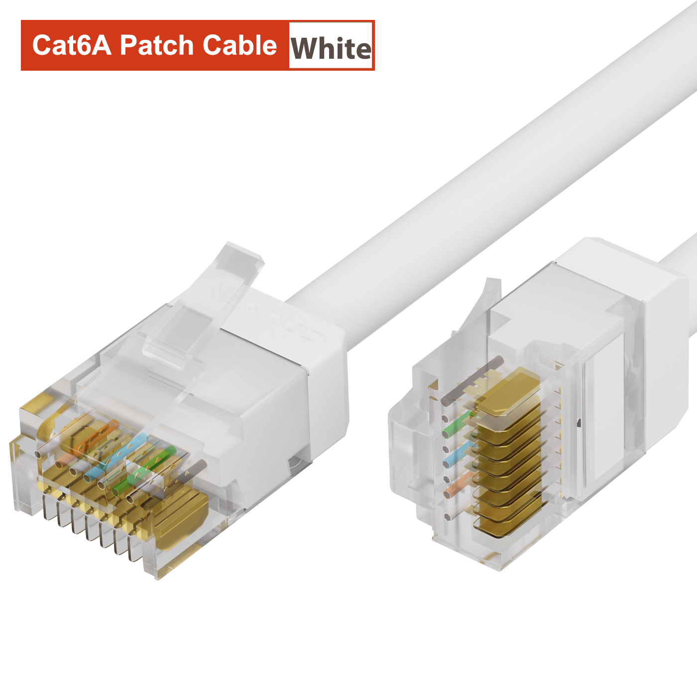 COMNEN Cat6A câble Ethernet 1 pièces câble court mince RJ45 internet 10G Cat6 cordon de raccordement câble Lan UTP pour routeur Ps5 ordinateur Xbox: Lavande / 15m
