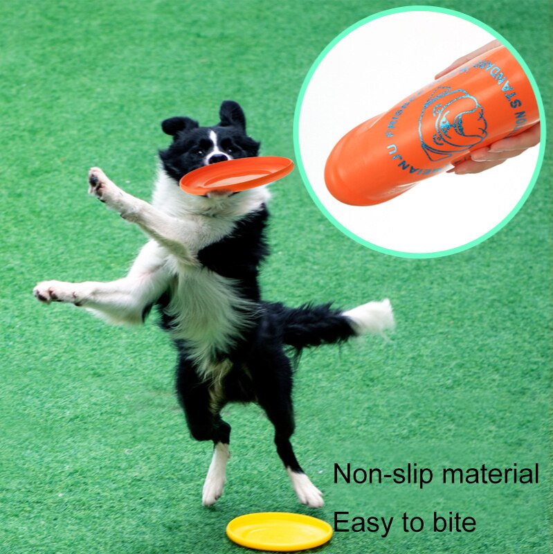 Flying Discs Dog Toy Interactive Soft Resistant Flying Saucer Toy For Big Small Dog Play Game Train Chew Pet Dog Disc Toy Plate