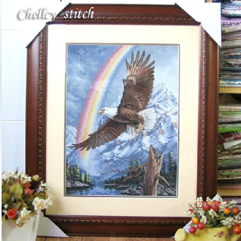 Top popular counted cross stitch kit bald eagle the promise DIM 35020