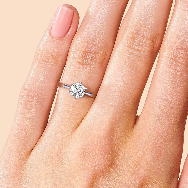 Anillo de moissanita auténtica GRA 0,5 CT 1ct, anillos de compromiso con diamantes de boda para mujer, Plata de Ley 925, joyería fina de de lujo