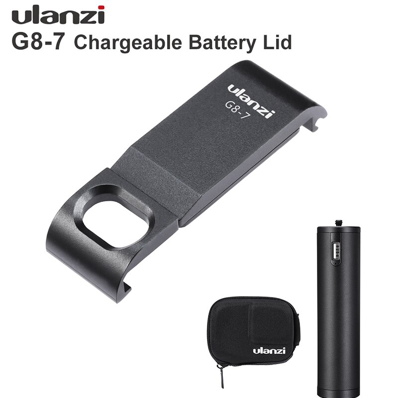 Ulanzi  g8-7 gopro hero 8 akkukansi irrotettava type-c latausportin sovitin gopro hero mustalle 8 suojatarvikkeelle