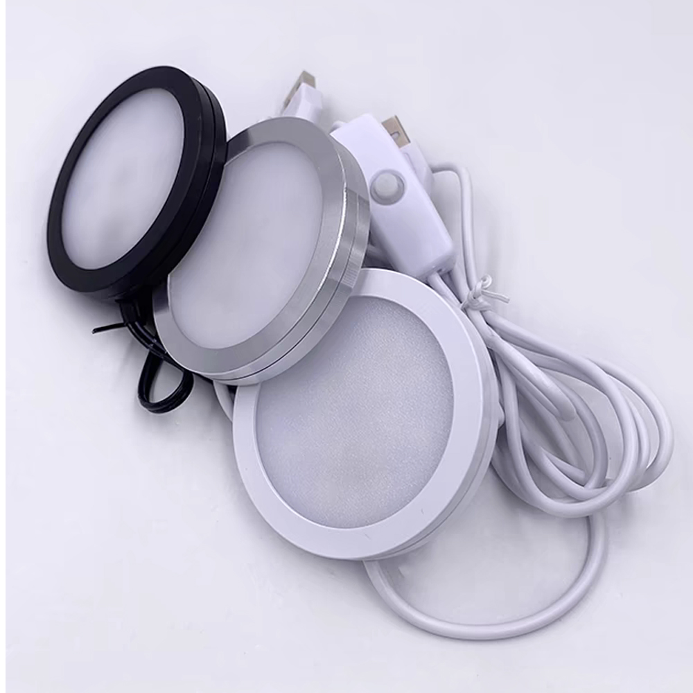 USB 5v LED Dimmable Downlight mince montage en Surface projecteur 3W Spot lampe d'armoire DC12v vers le bas lumières voiture intérieur rondelle veilleuses