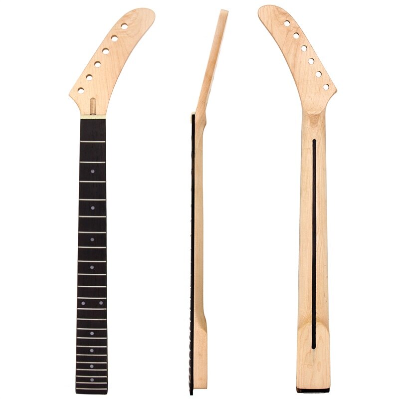 Banaan Gitaar Hals Maple Toets 22 Frets Voor Elektrische Gitaar Hals Vervangende Onderdelen White Dot Inlay Matt: MI0419