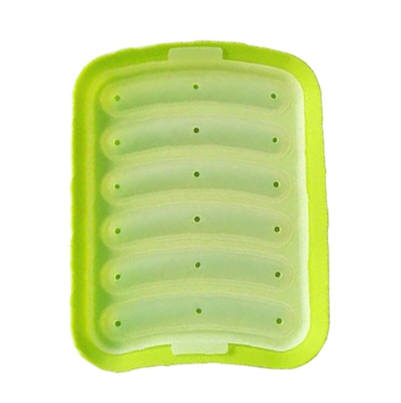 Babymad beholder spædbørn pølse modermælk opbevaringsboks fryser bakke sprødere babymad beholder opbevaring snack beholder: Grøn