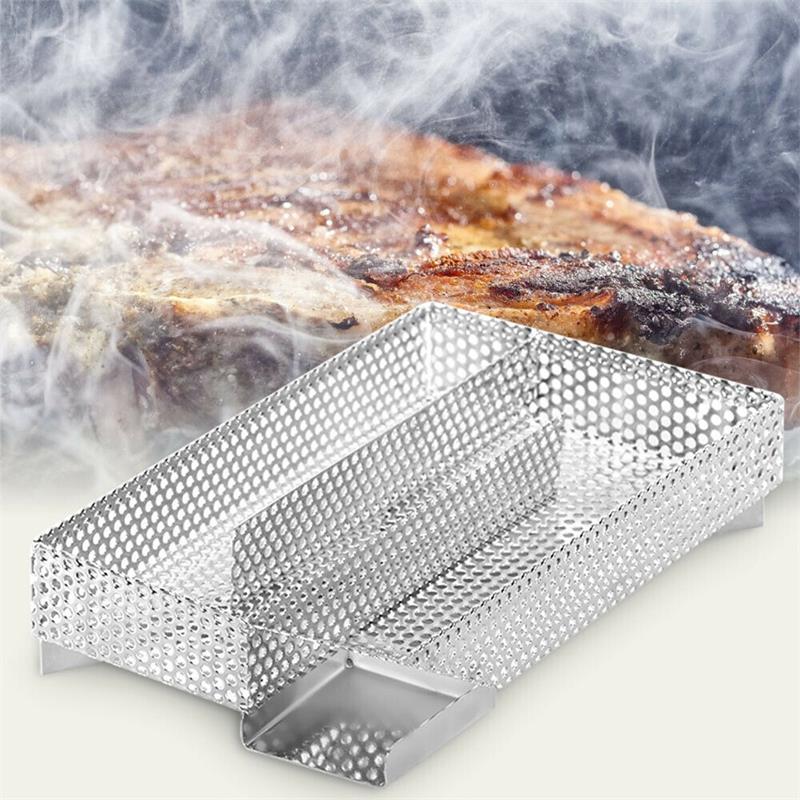 Rustfrit stål pellet røg generator madlavningsværktøj til bbq grill eller kold ryge boks grill kød fisk ost grill værktøj
