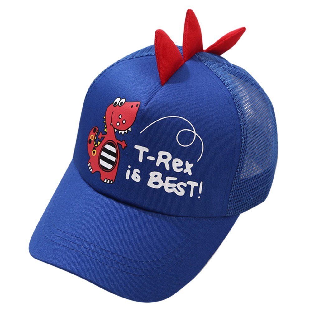 Top Selling Kids Baby Jongens Meisjes Dinosaurus Geborduurde Cap Mode Baseball Cap Piekte Hoed Ondersteuning En: B