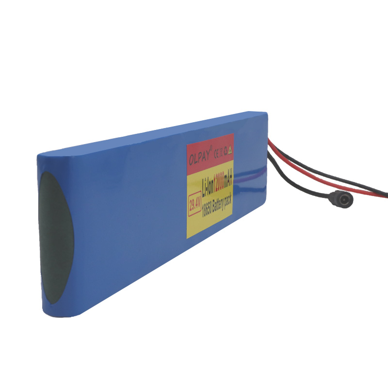 Batterie Rechargeable 7S2P 18650 li-ion, 29.4v, 12000mAh, pour vélo et trottinette électrique