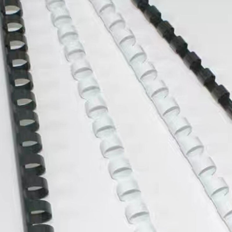 100 unids/caja 21 anillos PVC vinculante delantales 20-80 hojas A4 documentos peine encuadernación 6/8/10/12mm Notebook Oficina máquina suministros