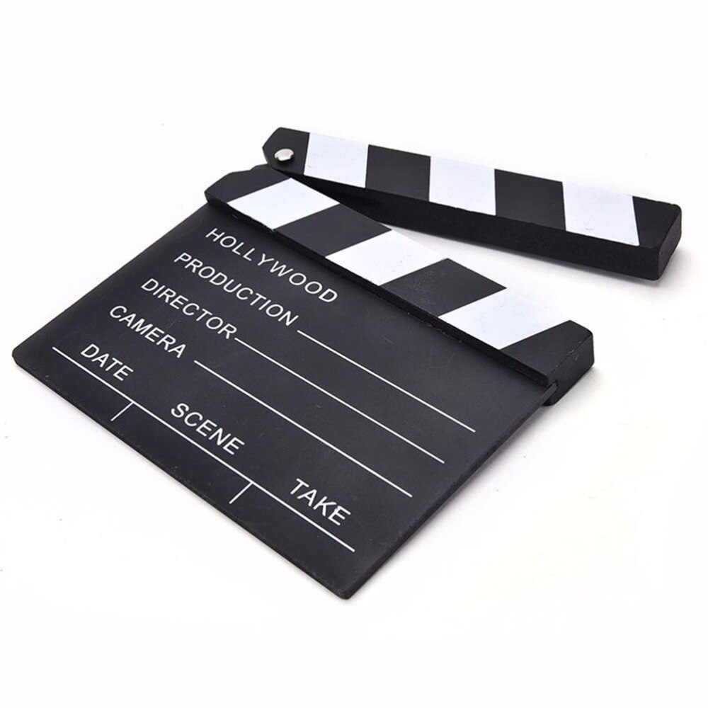 1Pcs Cute Classical Director Video Clapper Board Scene Clapperboard TV Movie Film Cut Prop