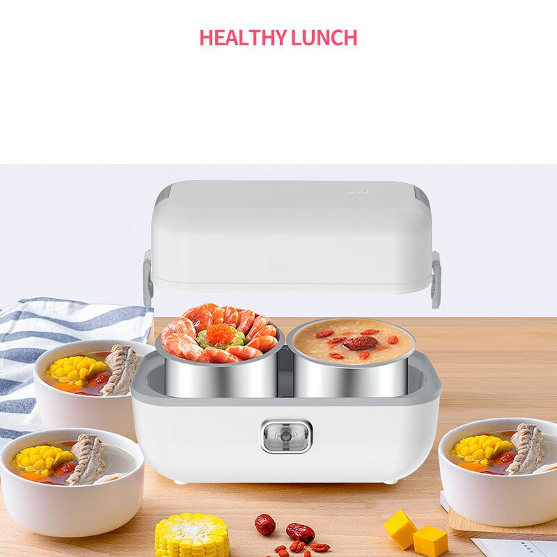 Electric Rice Cooker Portable Kitchen Mini Cooker Electric lunch Box double-layer Heating Heat Preservation Rice
