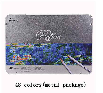 72 Kleuren Olie Kleur Potlood Raffine Fine Art Lapis De Cor Professionele Pastille Gekleurde Schetsen Tekening Potloden: 48 colors set