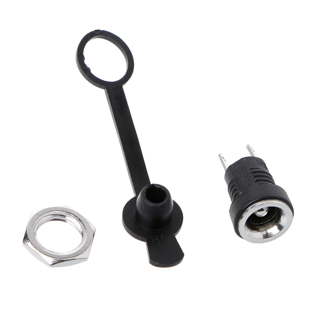 5sets 5.5x2.1mm 5.5x2.5mm Vrouwelijke DC Power Jack Plug Socket Waterdichte Panel Mount Connector