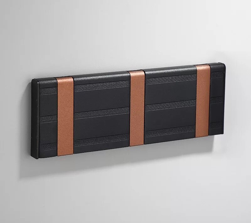Schwarz kreative unsichtbar haken, raum Aluminium eintrag haken, versteckte haken, klapp haken, 1-5 haken.: Kaffee Farbe 3 Haken