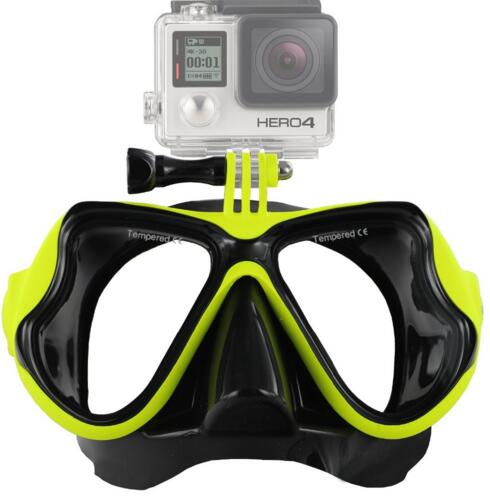 Go Pro Diving Mask Sports Swimming Dive Scuba Glasses for GoPro Hero 4 Session 3+ SJCAM SJ4000/SJ7000 FOR XiaoMi Yi FOR SONY: Green Color