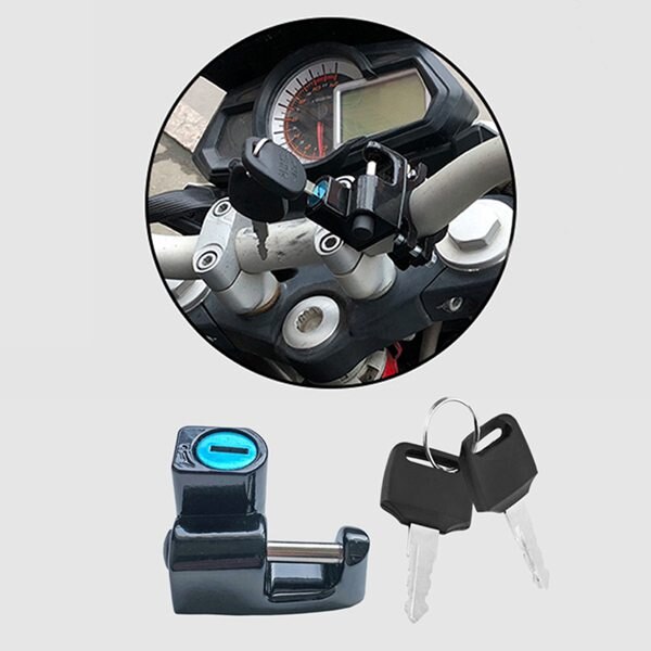 Juego de gancho de suspensión de bloqueo de casco de motocicleta Universal, Juego de 2 llaves, 1 Juego