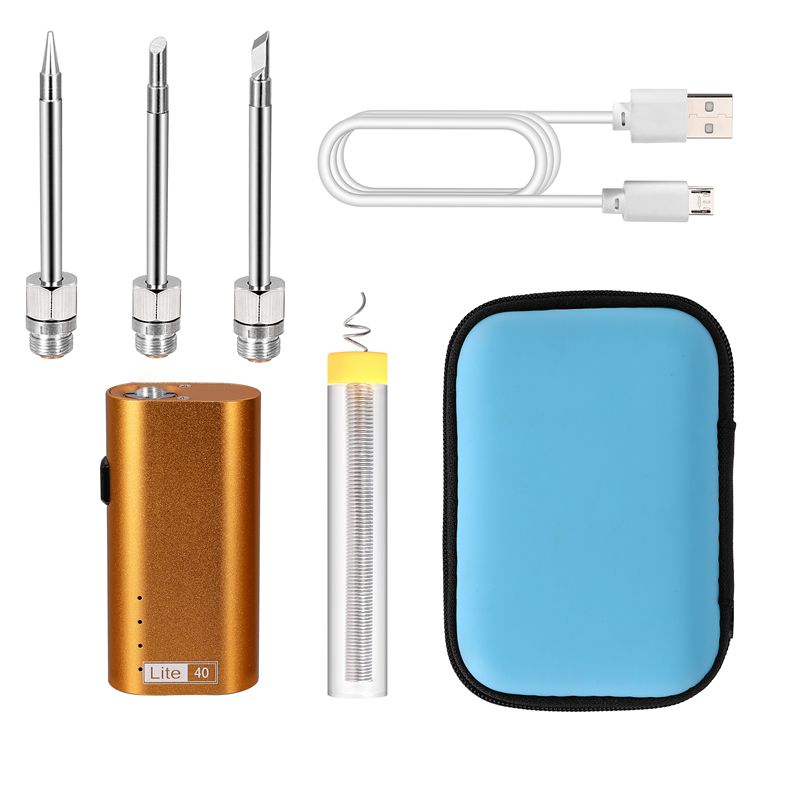 5V20W electric soldering iron portable wireless charging soldering iron with USB soldering tool Android interface charging: Yellow