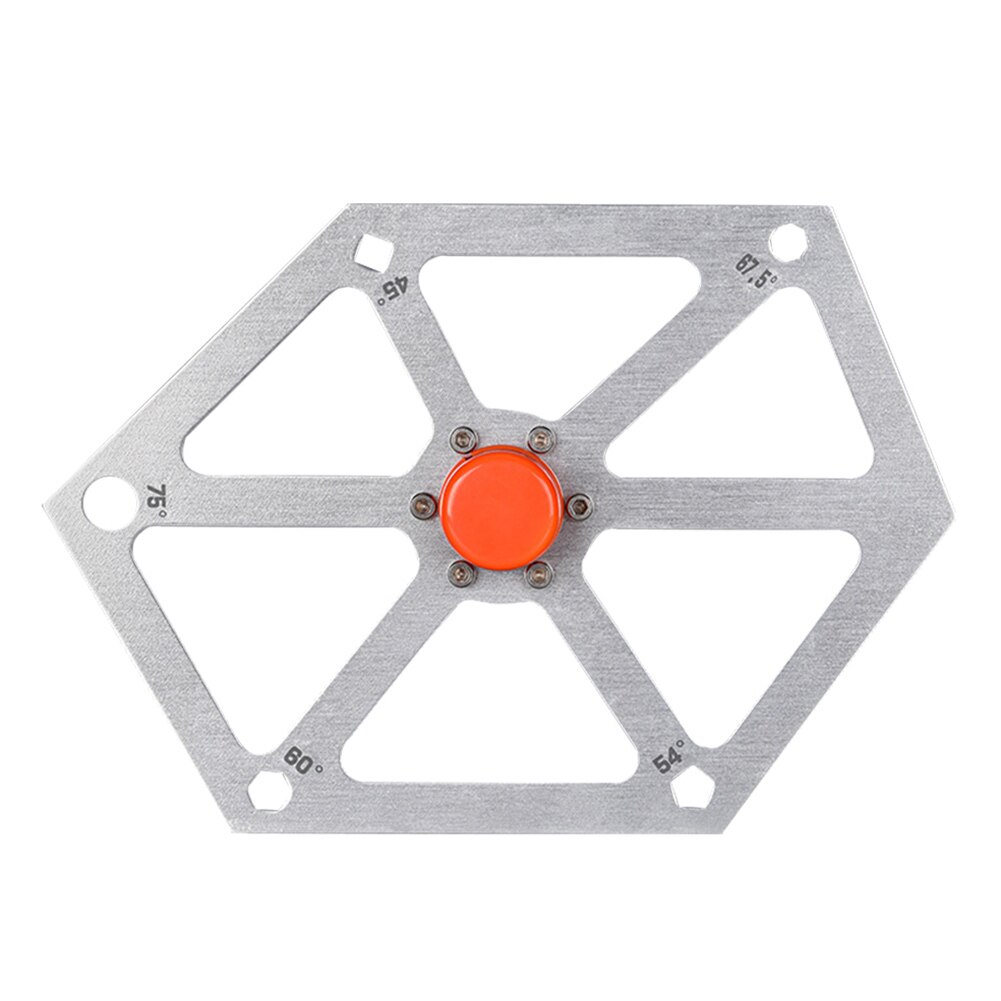 Multifunctional Magnetic Aluminum Alloy Hexagon Ruler Angle Protractor Gauge Woodworking Measuring Tools Angle Ruler: Silver