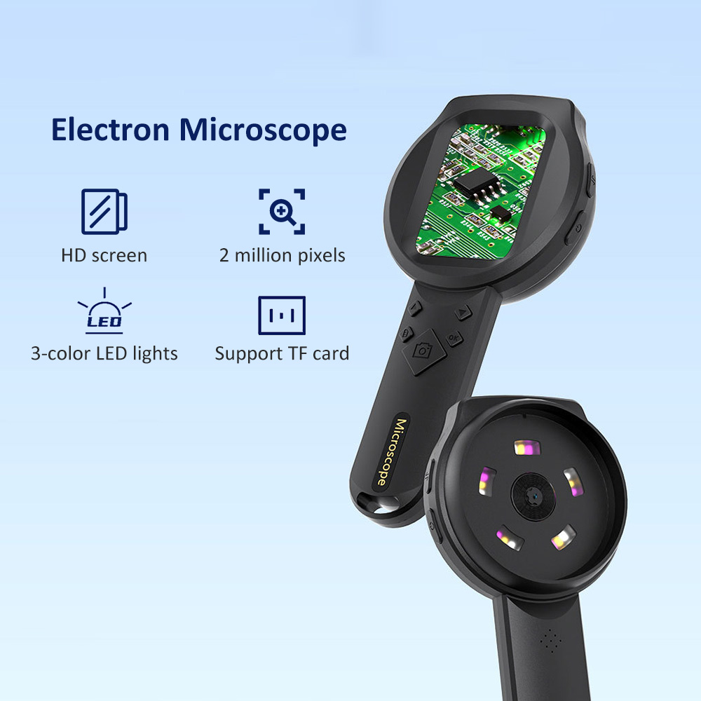 Lupa Digital de mano Pantalla IPS de 2,8 pulgadas Lupa portátil de 2MP 1000X con luz 4 botones de zoom Microscopio digital