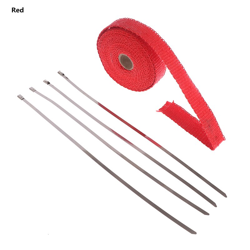 5M Roll Glass Heat Shield Exhaust Duct Heat Insulation Belt: Orange