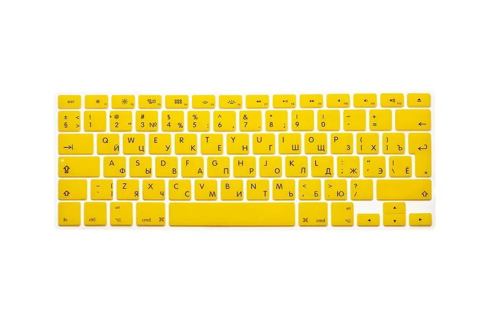 Euro Enter Russian Language Letter Soft Silicone Keyboard Cover For Macbook Air 13 Pro 13 15 17 Retina Protector Sticker Film