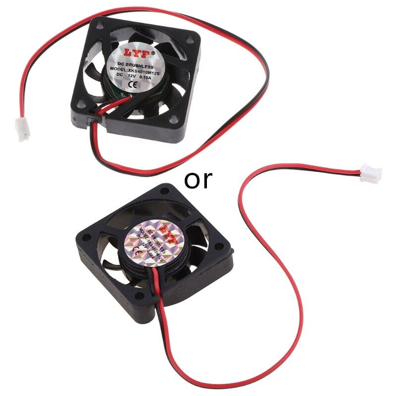 2 Pin Cool Dc 12V 40Mm Cooler Cooling Fan Borstelloze Voor Vga Video Graphics