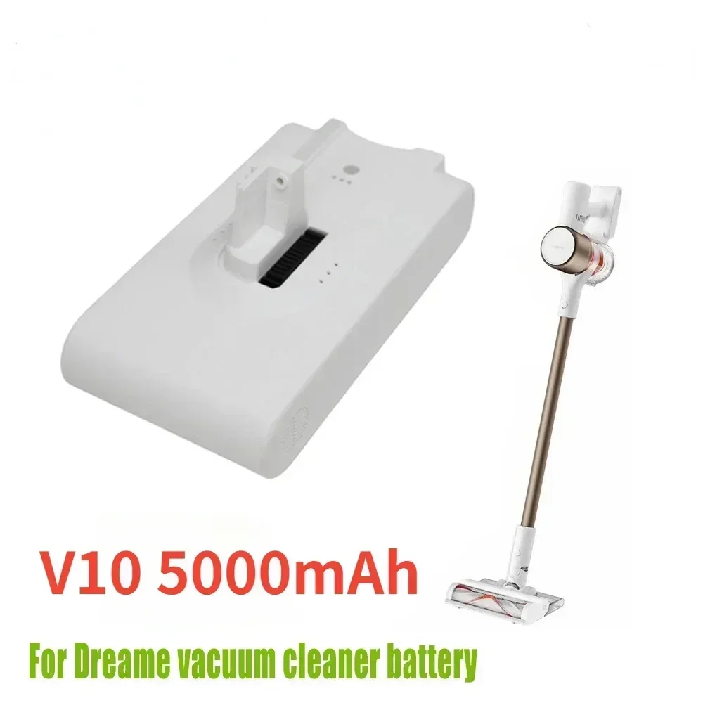 Batería de litio Original para Dreame V8 V9 V10 V9P XR VVN3 VVN4 piezas de aspiradora inalámbrica de mano batería de repuesto: Beige