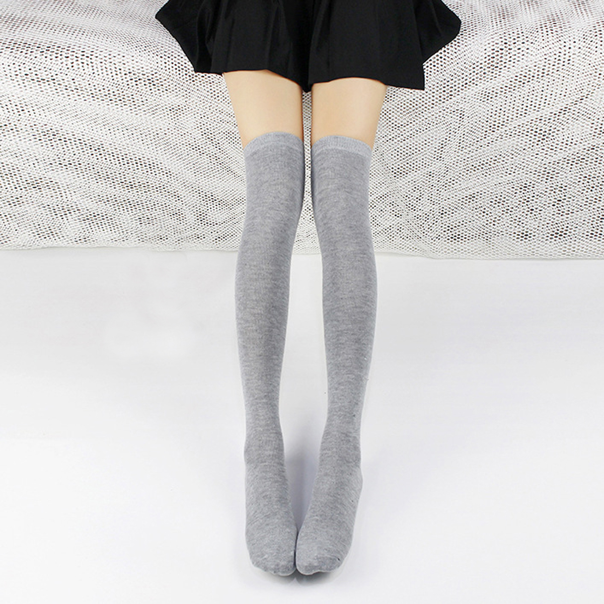 1/6 Pairs Women's Striped Stocking Japanese Over Knee Socks Women Keep Warm Slim Long Socks Black White Striped Hosiery: Blue