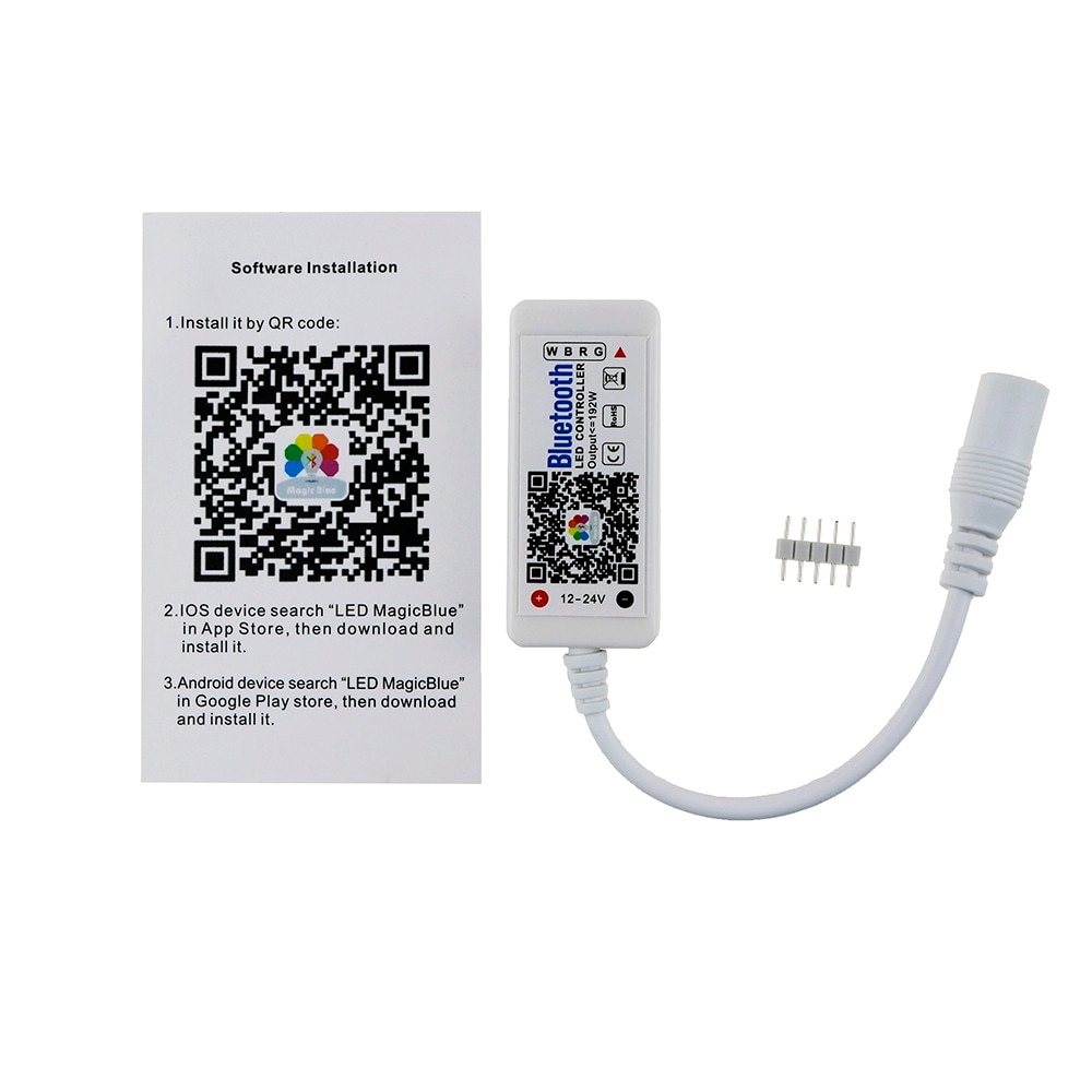 Mini RGB RGBW Smart Controller DC5V 12V 24V LED Strip Lights Controller Dimmer WiFi Bluetooth iOS Android APP Control JQ
