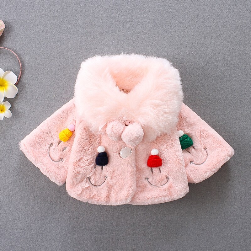 Herfst en Winter Vrouwelijke Baby Glimlach Gezicht Mantel Trui Leuke Glimlach Warme Jas Kid Winter Jas Meisjes Meisjes Puffer jas: pink / 6m